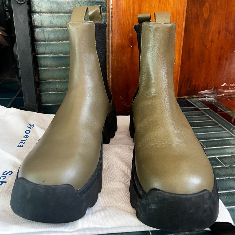 Proenza Schouler army green boots